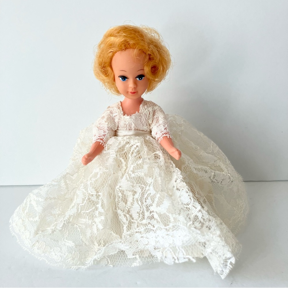 Vintage Strawberry Blonde 6” Hard Plastic Doll Hong Kong